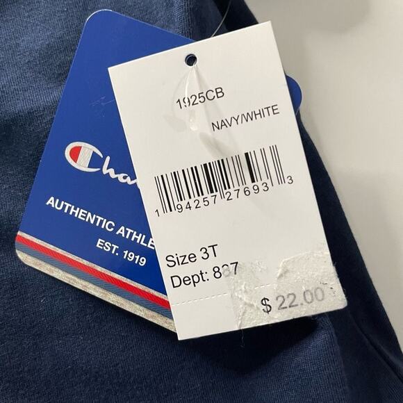 Champion Boys Logo Crew Neck T-shirt Size 3T New - Picture 3 of 7